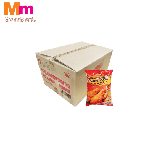 BESTARI HOT & SPICY CRISPY FRIED CHICKEN COATING WHOLESALE PACK (20 X 1KG)