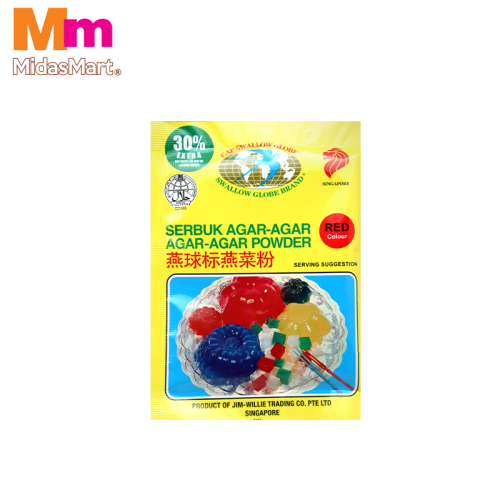 SWALLOW GLOBE BRAND AGAR-AGAR POWDER - RED (10G)