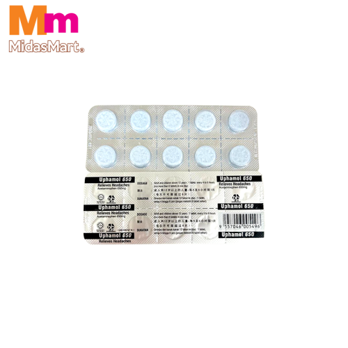 UPHAMOL 650 HEADACHE RELIEF (10 PIECES)