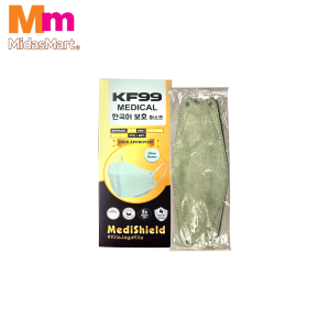 MEDISHIELD KF99 EARLOOP PROTECTIVE MASK - OLIVE GREEN (20 PACK)