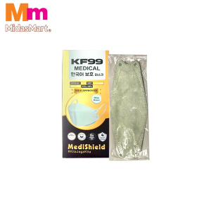 MEDISHIELD KF99 EARLOOP PROTECTIVE MASK - KHAKI (20 PACK)