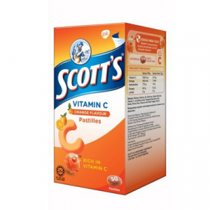 SCOTT'S VIT C ORANGE PASTILLES 1X50'S