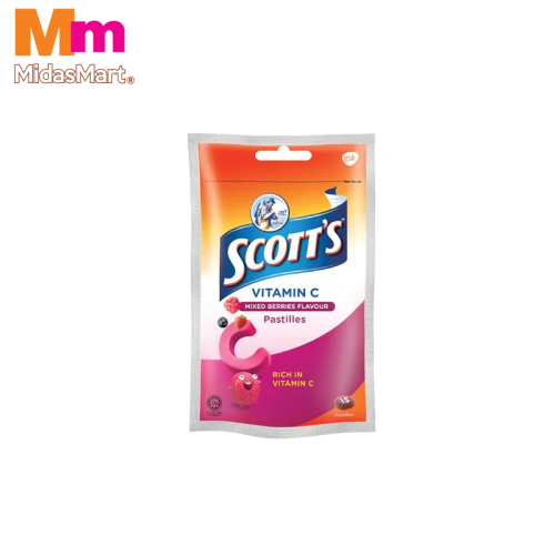 SCOTT'S VITAMIN C MIXED BERRIES PASTILLES - ZIPPER (15S)