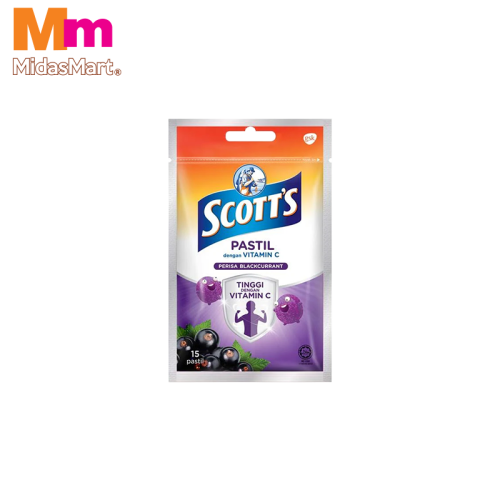 SCOTT'S VITAMIN C PASTILLES BLACKCURRANT (15 PACK)