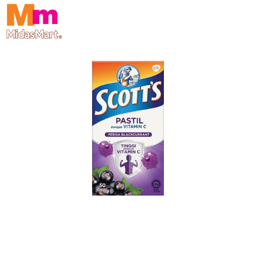 SCOTT'S VITAMIN C PASTILLES BLACKCURRANT (50 PACK)