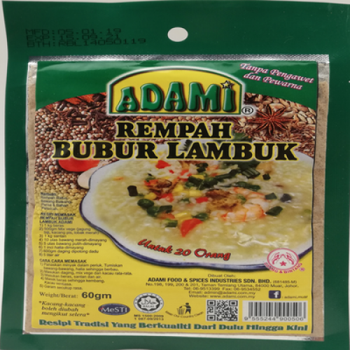 ADAMI REMPAH BUBUR LAMBUK 1X60G