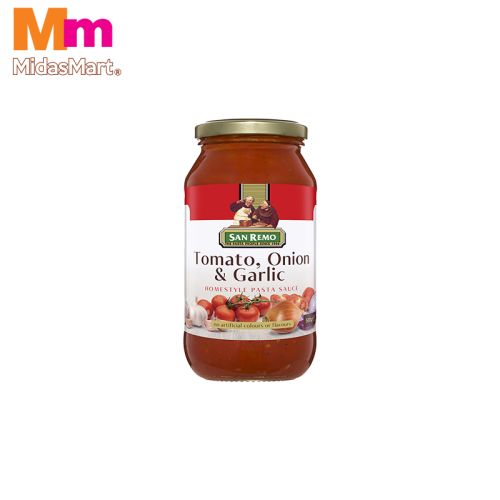 SAN REMO TOMATO, ONION AND GARLIC PASTA SAUCE (500G)