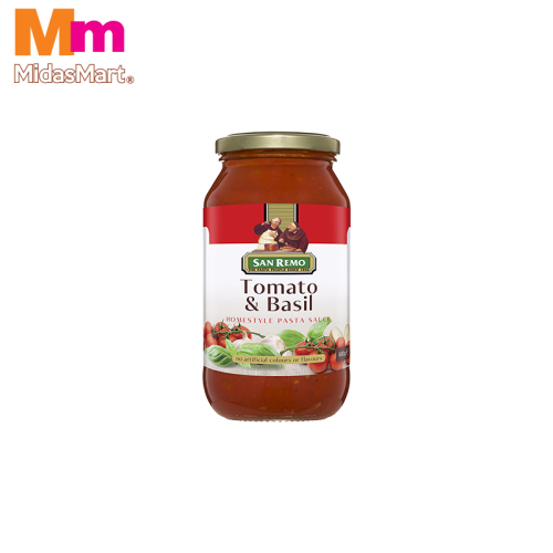 SAN REMO TOMATO AND BASIL PASTA SAUCE (500G)