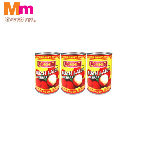 LORRIA LYCHEE IN SYRUP PACK (3 X 565G)