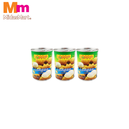LORRIA LONGAN IN SYRUP PACK (3 X 565G)