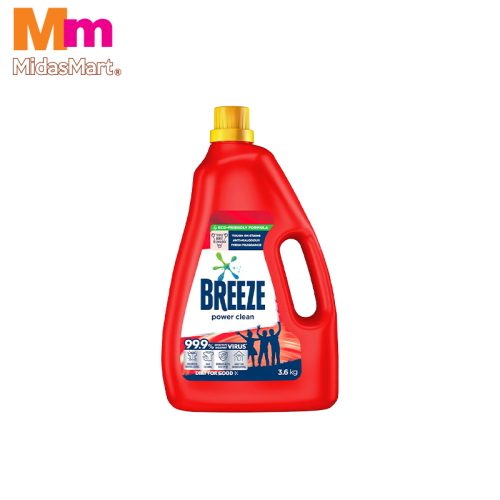 BREEZE LIQUID DETERGENT - POWER CLEAN (3.6KG)