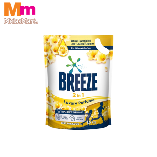 BREEZE LIQUID DETERGENT LUXURY PERFUME REFILL (1.5KG)