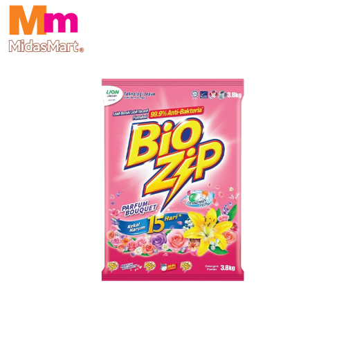 BIOZIP POWDER DETERGENT PARFUM BOUQUET (3.8KG)