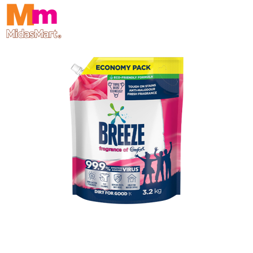 BREEZE LIQUID DETERGENT - FRAGRANCE OF COMFORT REFILL (3.2KG