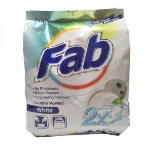 FAB LAUNDRY PWD WHITE 1X2KG