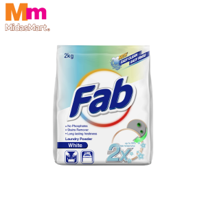 FAB CONCENTRATED LAUNDRY DETERGENT POWDER - PERFECT WHITE (2