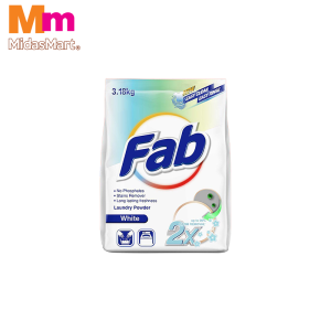 FAB WHITE POWDER DETERGENT (3.18KG)