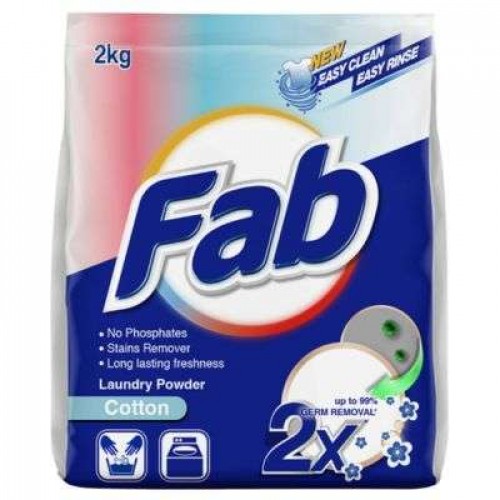 FAB LAUNDRY PWD COTTON 1X2KG