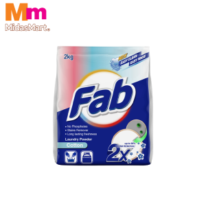 FAB CONCENTRATED LAUNDRY DETERGENT POWDER - SOFT COTTON (2KG