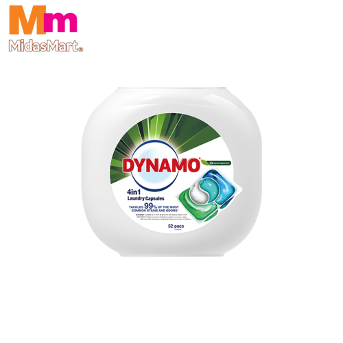 DYNAMO 4-IN-1 ODOR REMOVER LAUNDRY CAPSULES (52'S)
