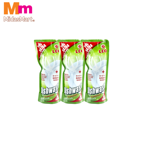 LEO LIME DISHWASHING REFILL VALUE PACK (3 X 650ML)