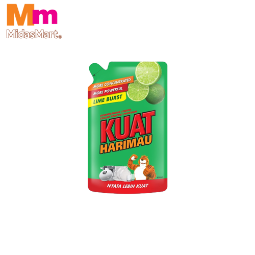 KUAT HARIMAU DISHWASHING LIQUID REFILL - LIME BURST (650ML)