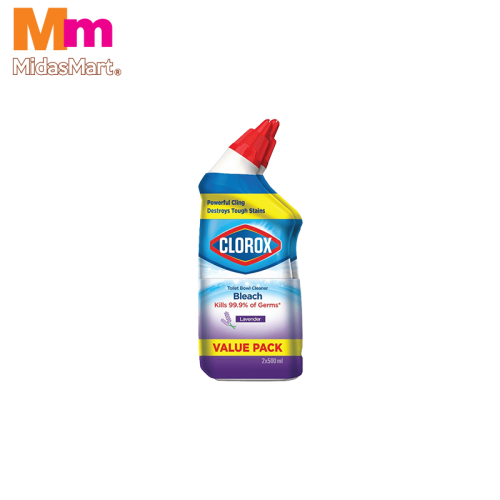 CLOROX LAVENDER TOILET BLEACH TWIN PACK (2 X 500ML)