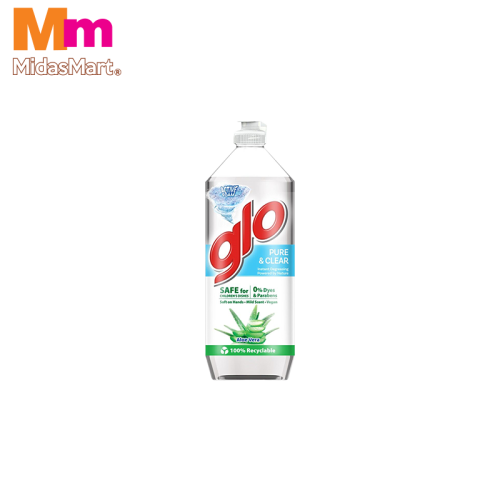 GLO PURE & CLEAR DISHWASHING LIQUID - ALOE VERA (800ML)
