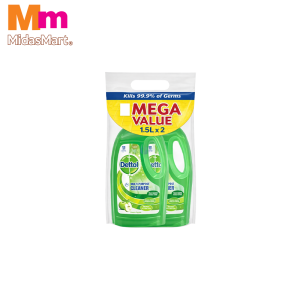 DETTOL MULTI ACTION CLEANER GREEN APPLE - TWIN PACK (2X1.5L)