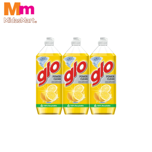 GLO LEMON DISHWASH LIQUID VALUE PACK (3 X 800ML)