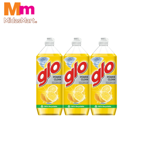 GLO LEMON DISHWASH LIQUID VALUE PACK (3 X 800ML)