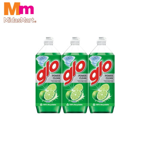 GLO LIME DISHWASH LIQUID VALUE PACK (3 X 800ML)