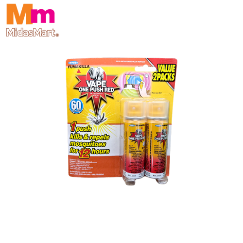 FUMAKILLA VAPE ONE PUSH RED 60-DAY TWIN PACK (2 X 45G)