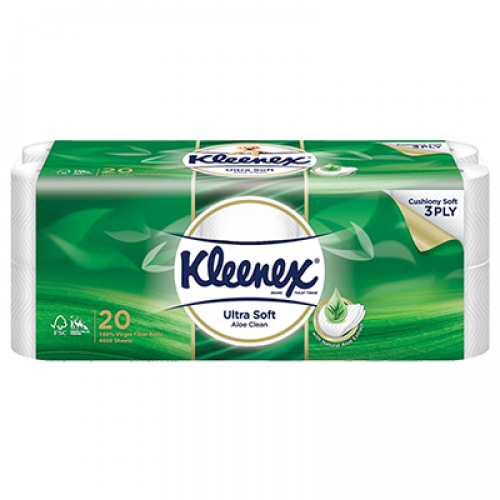 KLEENEX BT U/SOFT ALOE 3PLY 1X20X190'S