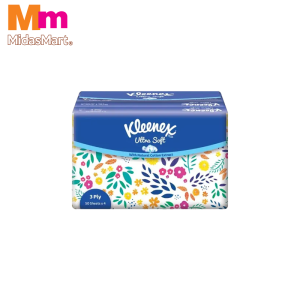 KLEENEX ULTRA SOFT FLORAL 3-PLY SOFT PACK FACIAL TISSUE (4 P