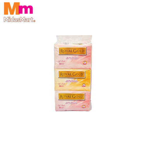 ROYAL GOLD TWIN TONE 3-PLY SOFT PACK FACIAL TISSUE (12 PACKS