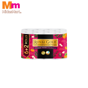 ROYAL GOLD LUXURIOUS KITCHEN TOWEL (8 ROLLS X 55 SHEETS)