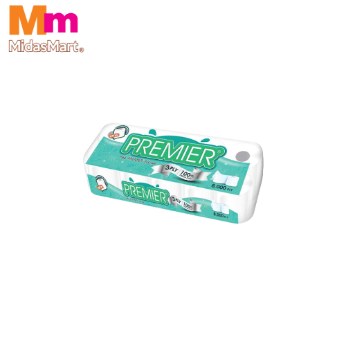 PREMIER 3-PLY 100% PURE PULP BATHROOM TISSUE (10 ROLLS X 400