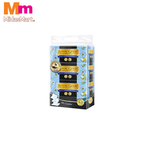 ROYAL GOLD LUXURIOUS 3-PLY SOFT PACK FACIAL TISSUE (4 PACKS 