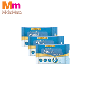 ROYAL GOLD FLUSHABLE MOIST WIPES (3 X 10'S)