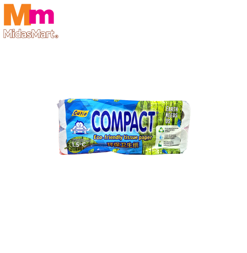 CUTIE COMPACT 800-PLY TOILET ROLL (10 ROLLS X 800 SHEETS)