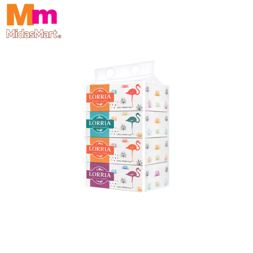 LORRIA 2-PLY SOFT & GENTLE BOX FACIAL TISSUE (4 BOXES X 70 S