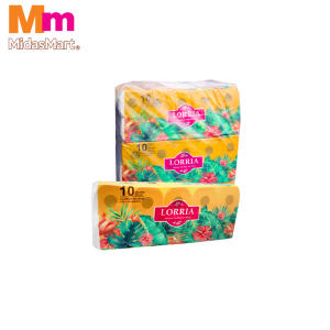 LORRIA 2-PLY 100% VIRGIN PULP BATHROOM TISSUE (10 ROLLS X 35