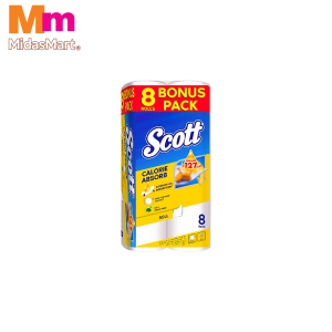 SCOTT CALORIE LIGHT 2-PLY KITCHEN TOWEL VALUE PACK (8 ROLLS 