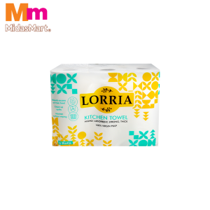 LORRIA 100% VIRGIN PULP 2-PLY KITCHEN TOWEL (6 ROLLS X 60 SH