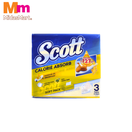 SCOTT CALORIE ABSORB INTERFOLDER TOWEL (3 X 80'S)