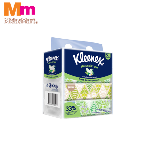 KLEENEX FACIAL TISSUE NATURAL FRESH SOFT BOX 2-PLY (4 X 160'S)
