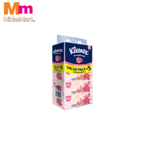KLEENEX AROMATHERAPY ROSE 3-PLY BOX FACIAL TISSUE (5 BOXES X