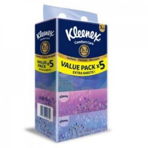 KLEENEX COMFORT CARE F/T 3PLY 1X5X90'S