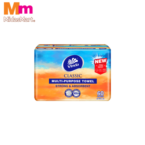 VINDA CLASSIC MULTI-PURPOSE TOWEL ROLLS (6 X 60'S)